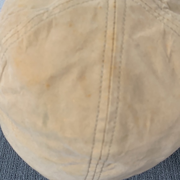 Vintage P Fitted Cap Men's Size L Tan Soft Felt 6 Panel High Profile Lined - Picture 12 of 17